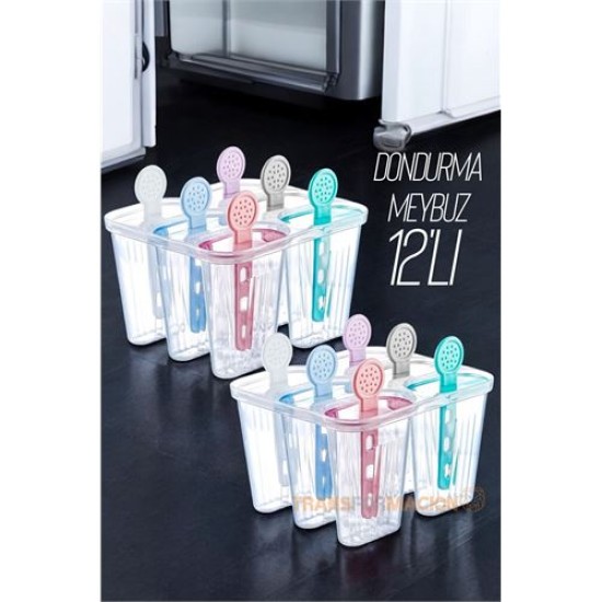 ModaCar 12 li Dondurma Kalıbı Meybuz Kalıbı ModaCar 12 li Dondurma Kalıbı Meybuz Kalıbı