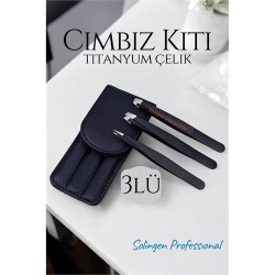 Engithalat Cımbız Kiti Deri Kılıflı Titanyum Çelik Solingen