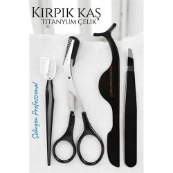 Engithalat Kirpik Kaş Bakım Kiti Titanyum Çelik Solingen