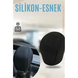 Engithalat Siyah Silikon Esnek Her Araca Vites Topuzu