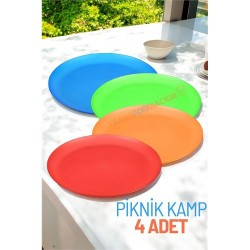 Engithalat Tabak Seti Kamp Piknik Tabağı 4 ADET