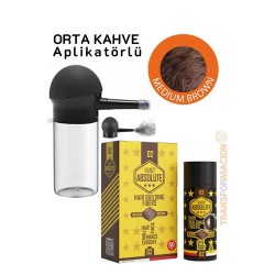 Engithalat Aplikatörlü Saç Dolgunlaştırıcı Fiber Topik Toz ORTA TON KAHVERENGİ
