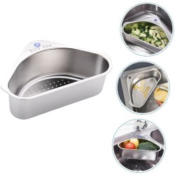Engithalat Inox Lavabo Köşe Süzgeci Organizer 304 Paslanmaz Çelik