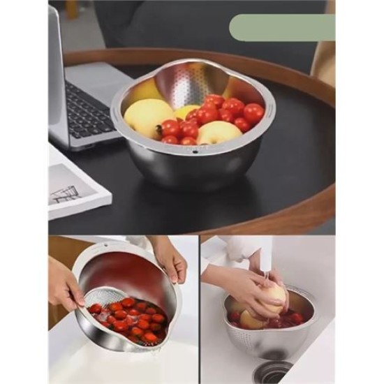 ModaCar Inox Süzgeç Pirinç Makarna Salata Süzgeci 304 Paslanmaz Çelik 2 ADET ModaCar Inox Süzgeç Pirinç Makarna Salata Süzgeci 304 Paslanmaz Çelik 2 ADET