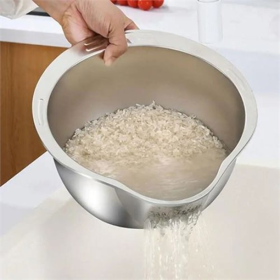 ModaCar Inox Süzgeç Pirinç Makarna Salata Süzgeci 304 Paslanmaz Çelik 2 ADET ModaCar Inox Süzgeç Pirinç Makarna Salata Süzgeci 304 Paslanmaz Çelik 2 ADET