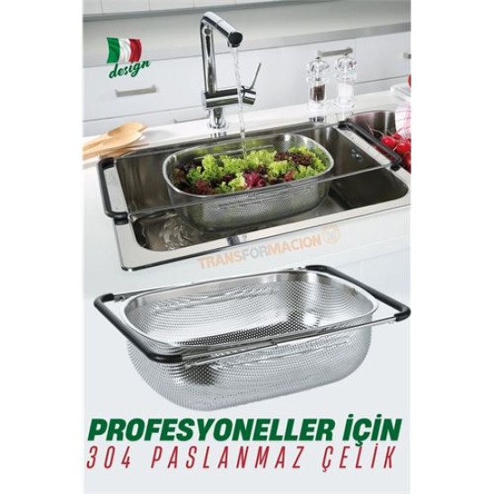 ModaCar Lavabo Süzgeci Ayarlanabilir Kevgir 304 Paslanmaz Çelik ModaCar Lavabo Süzgeci Ayarlanabilir Kevgir 304 Paslanmaz Çelik