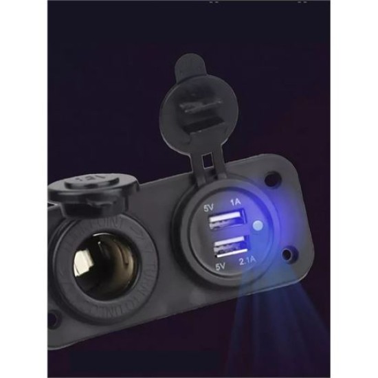 ModaCar USB + 12-24 Volt Çakmak Giriş Soket Tekne Oto Kamyonet Soketi Marine Tip Soket 7 ModaCar USB + 12-24 Volt Çakmak Giriş Soket Tekne Oto Kamyonet Soketi Marine Tip Soket 7