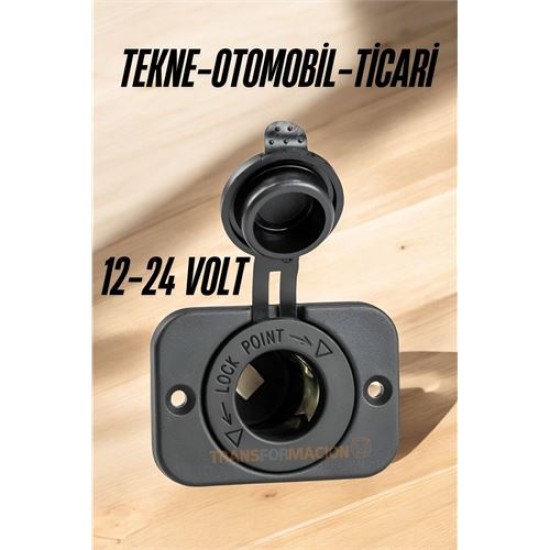 ModaCar 12-24 Volt Çakmak Giriş Soket Tekne Oto Kamyonet Soketi Marine Tip Soket ModaCar 12-24 Volt Çakmak Giriş Soket Tekne Oto Kamyonet Soketi Marine Tip Soket