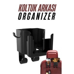 Engithalat Araç Koltuk Arkası Organizer Bardak Telefon Tutucu