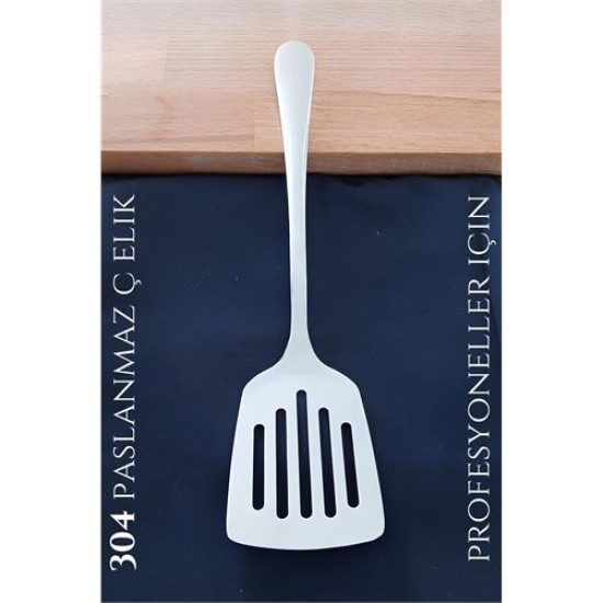 Modacar Delikli Servis Spatulası 304 Paslanmaz Profesyonel Modacar Delikli Servis Spatulası 304 Paslanmaz Profesyonel