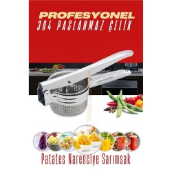 Modacar  Patates Ezici 304 Paslanmaz Çelik Narenciye Sıkacağı Sebze Presi