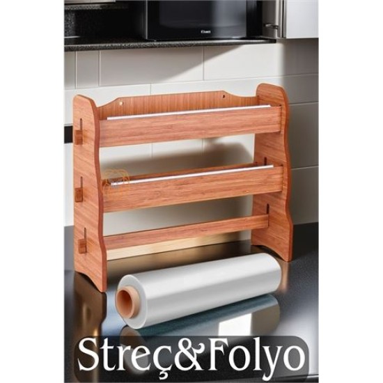 ModaCar 3 lü Ahşap Folyoluk Streçlik ModaCar 3 lü Ahşap Folyoluk Streçlik