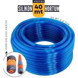 Modacar  40 Metre Silikonlu Bahçe Hortumu Sulama Aparatı HEDİYELİ