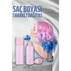 Engithalat Saç Boyası Eşit Dağıtım Taraklı Şişe Doldurulabilir Aplikatör 3 ADET