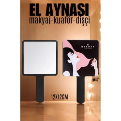 Modacar El Aynası Makyaj Aynası Kuaför Dişçi Güzellik Merkezi Aynası SİYAH