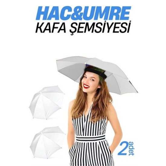 Modacar Hac Umre Kafa Şemsiyesi Güneş Koruma Şemsiyesi 2 adet Modacar Hac Umre Kafa Şemsiyesi Güneş Koruma Şemsiyesi 2 adet