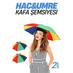 Modacar Hac Umre Kafa Şemsiyesi Güneş Koruma Şemsiyesi 2 adet