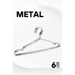 Modacar Metal Elbise Askısı Ekonomik 6 Adet Askı Seti