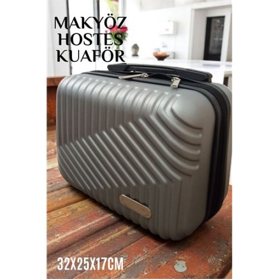 Modacar Makyaj Çantası Kuaför Çantası Kabin içi Çanta Hostes Çantası GÜMÜŞ Modacar Makyaj Çantası Kuaför Çantası Kabin içi Çanta Hostes Çantası GÜMÜŞ