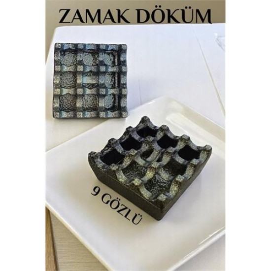 Modacar Kapaklı Zamak Döküm Kare Küllük Metal Kül Tablası - Kafe Küllüğü SARI-KAHVE Modacar Kapaklı Zamak Döküm Kare Küllük Metal Kül Tablası - Kafe Küllüğü SARI-KAHVE
