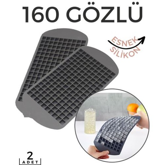 Engithalat Hızlı Mini Buz Kalıbı 2 li 160 Bölme Esnek Silikon