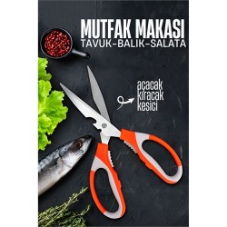 Engithalat Mutfak Makası - Tavuk Kesme Makası Balık Temizleme Makası Salata Hazırlama Makası