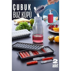 Engithalat Buz Kalıbı ÇUBUK İçecek Buz Kalıbı - Mutfak Buz Kalıbı Kolay Çıkarılır Buz Kalıbı 2 ADET