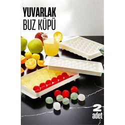Engithalat Buz Kalıbı YUVARLAK İçecek Buz Kalıbı - Mutfak Buz Kalıbı Kolay Çıkarılır Buz Kalıbı 2 ADET