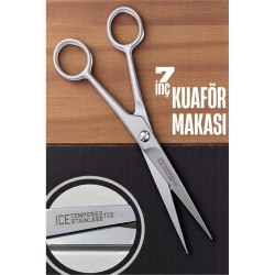 Engithalat Ice Tempered 702 Berber Kuaför Makası Saç Kesim Makası Bıyık Sakal Makası Kuaför ekipmanları 17 cm