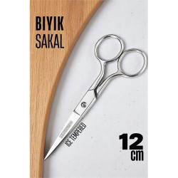 Engithalat Ice Tempered 702 Bıyık Makası - Bıyık Sakal Düzeltme Makası Kuaför Makası 12 cm