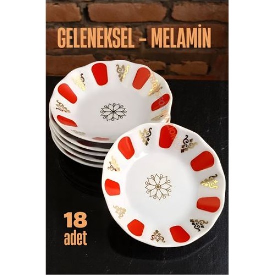 Engithalat Melamin Çay Tabağı 18 Adet Geleneksel Türk Çay Bardağı Altlığı Engithalat Melamin Çay Tabağı 18 Adet Geleneksel Türk Çay Bardağı Altlığı