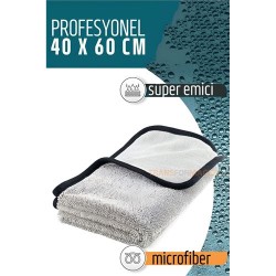 Engithalat Çift Yüzeyli Profesyonel Microfiber Havlu - Süper Emici Temizlik Bezi  40 x 60 cm