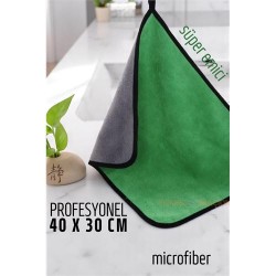 Engithalat Çift Yüzeyli Profesyonel Microfiber Havlu - Süper Emici Temizlik Bezi  40 x 30 cm