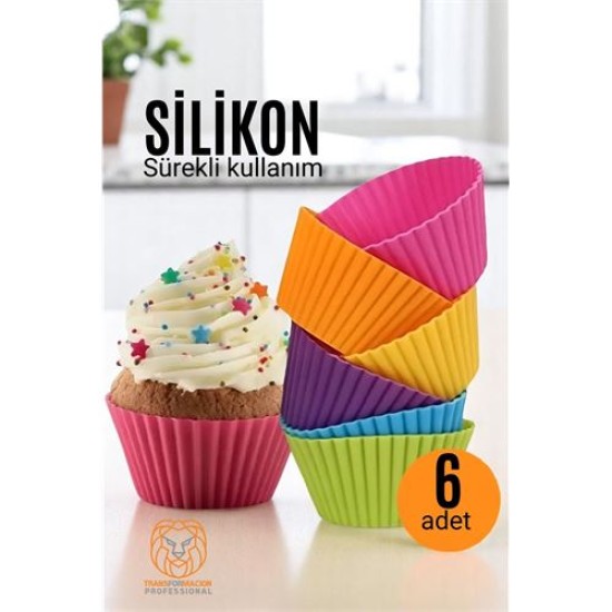 Modacar Silikon Muffin Kalıbı - Sürekli Kullanım Muffin Kek Kalıbı 6 ADET Modacar Silikon Muffin Kalıbı - Sürekli Kullanım Muffin Kek Kalıbı 6 ADET