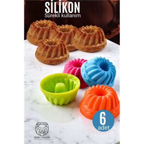 Modacar Silikon Göbekli Muffin CupCake Kalıbı - Sürekli Kullanım Muffin Kek Kalıbı 6 ADET Modacar Silikon Göbekli Muffin CupCake Kalıbı - Sürekli Kullanım Muffin Kek Kalıbı 6 ADET