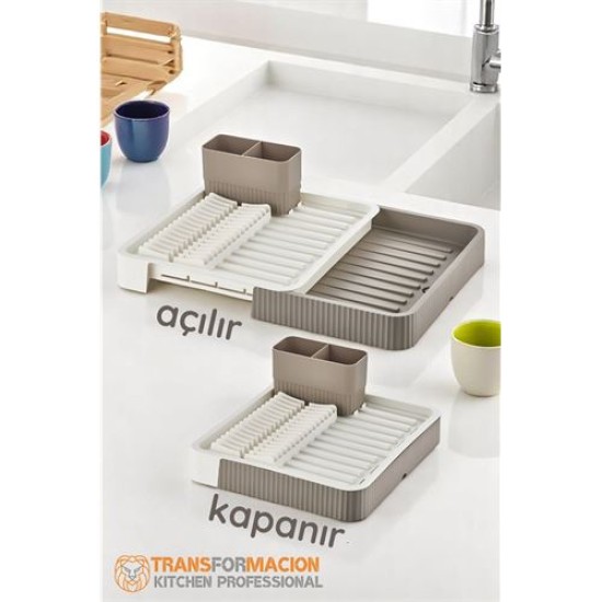 Modacar Açılır-Kapanır Bulaşıklık - Bulaşık Durulama Sepeti Tabaklık Bulaşık Kurutmalık LATTE Modacar Açılır-Kapanır Bulaşıklık - Bulaşık Durulama Sepeti Tabaklık Bulaşık Kurutmalık LATTE