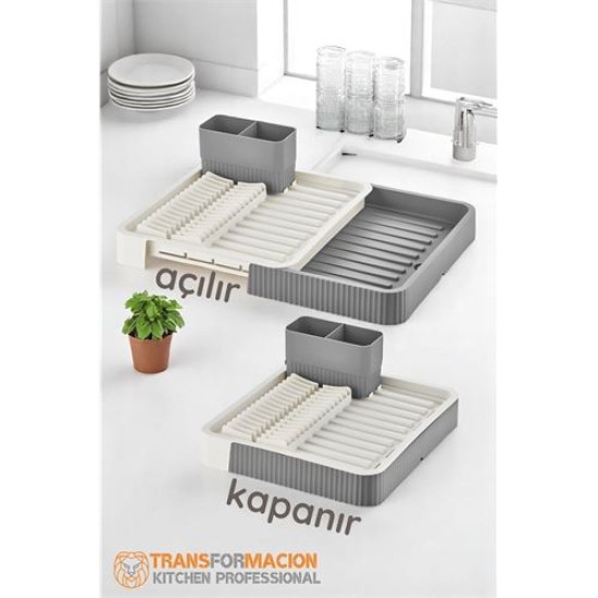Modacar Açılır-Kapanır Bulaşıklık - Bulaşık Durulama Sepeti Tabaklık Bulaşık Kurutmalık GRİ Modacar Açılır-Kapanır Bulaşıklık - Bulaşık Durulama Sepeti Tabaklık Bulaşık Kurutmalık GRİ
