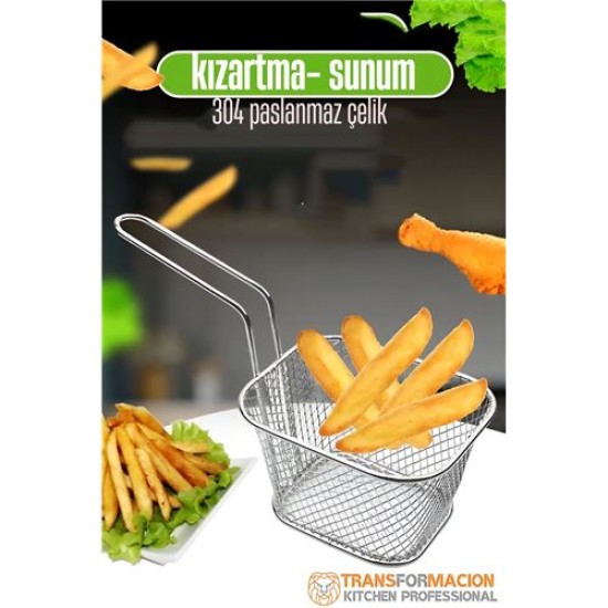 Modacar Patates Kızartma Süzgeci - Sunum Süzgeci 304 Paslanmaz Çelik Modacar Patates Kızartma Süzgeci - Sunum Süzgeci 304 Paslanmaz Çelik