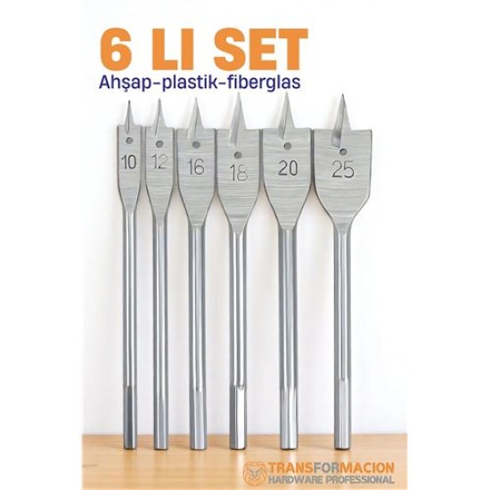 Modacar Ahşap Yaprak Matkap Ucu Seti - Plastik Fiberglas Ahşap Delik Açma Panç Seti Modacar Ahşap Yaprak Matkap Ucu Seti - Plastik Fiberglas Ahşap Delik Açma Panç Seti