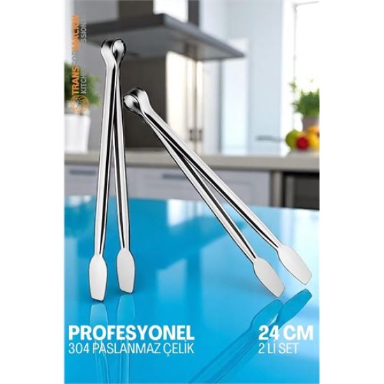 Modacar Mutfak Maşası - Mangal Barbekü Maşası - Izgara Maşası Tava Maşası Çelik 24 Cm Modacar Mutfak Maşası - Mangal Barbekü Maşası - Izgara Maşası Tava Maşası Çelik 24 Cm
