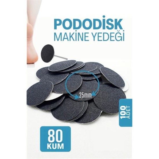 Modacar 25 mm Pododisk - Nasır Sökücü Pedikür Makinesi Yedek Pedler 100 ADET Modacar 25 mm Pododisk - Nasır Sökücü Pedikür Makinesi Yedek Pedler 100 ADET