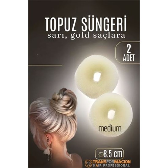 Modacar GOLD Mini Saç Topuz Süngeri 2 ADET 8.5 CM Çap 3.5 cm Kalınlık Modacar GOLD Mini Saç Topuz Süngeri 2 ADET 8.5 CM Çap 3.5 cm Kalınlık