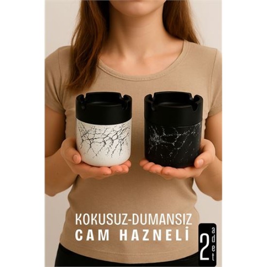 Cam Küllük - Mermer Desenli 2 li Küllük Seti Kafe Küllüğü Restoran Küllüğü Masaüstü Küllük Cam Küllük - Mermer Desenli 2 li Küllük Seti Kafe Küllüğü Restoran Küllüğü Masaüstü Küllük