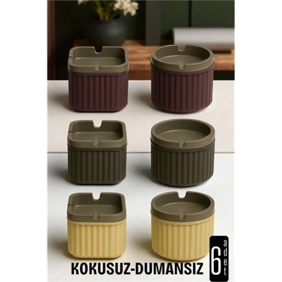 Kokusuz Dumansız Küllük - 6 li Küllük Seti Kafe Küllüğü Restoran Küllüğü Masaüstü Küllük Kokusuz Dumansız Küllük - 6 li Küllük Seti Kafe Küllüğü Restoran Küllüğü Masaüstü Küllük