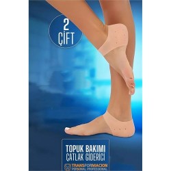 Modacar Topuk Çatlak Çorabı - Nem Tutucu Topuk Bakım Çorabı 2 ÇİFT