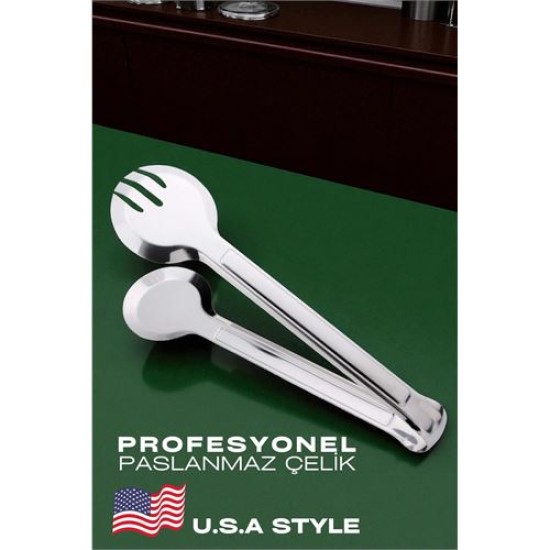 Modacar Amerikan Tip Mutfak Maşası 304 Paslanmaz Çelik Makarna Pasta Salata Çok Amaçlı Maşa Modacar Amerikan Tip Mutfak Maşası 304 Paslanmaz Çelik Makarna Pasta Salata Çok Amaçlı Maşa