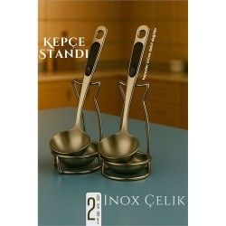 Modacar Inox Kepçe Standı - 2 li Kaşık Kepçe Standı- Profesyonel Şef Tasarımı