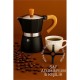 Modacar Italyan Moka Pot - 6061 Saf Alüminyum Ahşap Saplı - 6 kişilik SİYAH Modacar Italyan Moka Pot - 6061 Saf Alüminyum Ahşap Saplı - 6 kişilik SİYAH