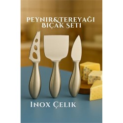 Modacar Inox Peynir Bıçağı Seti - Tereyağı Bıçağı Kahvaltı Seti Profesyonel Tasarım 304 Paslanmaz Çelik