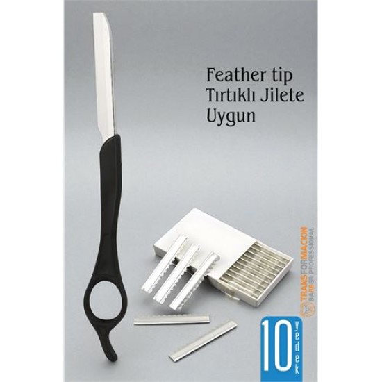 Modacar Feather Tip Jiletli Ustura 10 Yedek Jiletli Profesyonel Modacar Feather Tip Jiletli Ustura 10 Yedek Jiletli Profesyonel